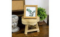 Three Leg Plant Stand Nordic Style Wooden Plant Stand Space Saving Tri-Leg Stool for Balcony