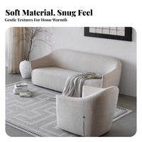 Curved configurable Sectional Rustic Minimalist design aesthetic Curved configurable Lounger Nordic artistic design Upholstered Sofa for Families, Homeowners, Lounge Area, Bedroom