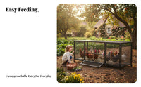 Easy to Clean Large Mesh Chicken Coop Sturdy and Long-Lasting Poultry Enclosure Rust-Resistant Creature Enclosure Lockable Door for Homesteaders, Pet Owners, Outdoor, Backyard, Garden