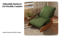 Foldable Upholstered Recliner with Side Pocket Compact Design Single Sofa Sturdy Construction Household Furniture Adjustable Backrest for Seniors, Homeowners, Living Room, Bedroom, Small Areas, Reading Nook