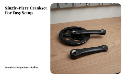 140mm Kids Bike Crankset Easy Installation 32 Tooth Chainwheel Set Single Chainring Crankset Rustproof for Young Cyclists
