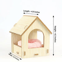 Wooden Parrot Breeding Box 29.5x15x15cm Bird House, Nest Boxes for Birds with Soft Cotton Nest, Hanging Parakeet Home with Slotted Vents, 2pc