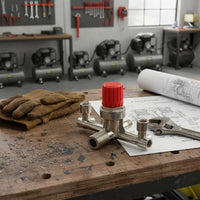 Compressing  Bracket with Adjustment Cap Miniature Air  Compressing  Heavy Duty Connector for Pneumatic Systems
