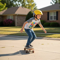 Shock Resistant Kids Bike Helmet Breathable Vents Children's Bike Helmet Gift Choice for Skateboarding