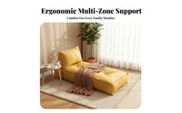Foldable Design Convertible Sleeper Chair Two-in-One-Purpose Convertible Armchair Bed Space-Saving Folding Sofa Adjustable Backrest for Apartment Dwellers, Pale Ice Workers, Balcony, Small Areas, Dorm Room, Reading Nook
