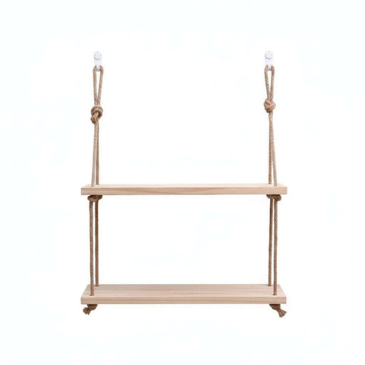 Rope-Hung board Shelf Rustic aesthetic Rope hanginging storage area Saving for Living Room