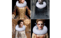 Tulle Voluminous Ruffled Layered Neckwear for Stage Performances