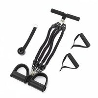 Foot Pedal Pull Rope Multi-Functional 4 Tube Pedal Exerciser Multifunctional Sit up Core Sculpting Tool for Beginners