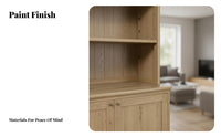 Freestanding Display Hutch Retro Design Tall Cabinet with Shelves Large Capacity Shelving Unit for Book Lovers, Families, Living Room, Home Office, Kitchen