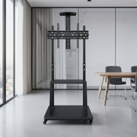 TV Stand on Wheels Universal Fit Mobile TV Stand No Required for Businesses, Educators, Conference Room, Classroom, Exhibition Show