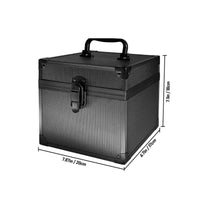 Portable Handle PSA Card Storage Box Lockable Clasp Aluminum Card Case Hard Shell Shockproof for Collectors, Travel