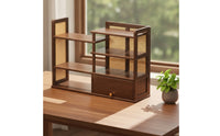 Tabletop Rack with Drawer Compact Desktop Organizer Space-Saving Desktop Organizer for Kitchen