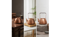 Copper Kettle Handartisanal Copper Teapot Traditional Kettle with Removable Lid for Tea Lovers, Collectors, Kitchen