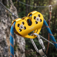 Climbing Pulley with Carabiner Certified Heart-Shaped Pulley Hardware for Crisis Workers