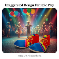 Clown Shoes Colorful Design Clown Shoe Covers Bright Colors Oversized Shoe Covers for Entertainers, Adults, Carnivals, Stage Performances, Halloween