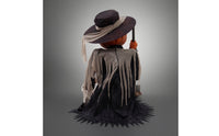 Pumpkin Scarecrow Electric Scarecrow with Light-up Halloween Prop for Yard, Porch