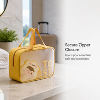 Portable Waterproof Travel Toiletry Bag for Women, Clear Cosmetic Organizer for Gym, Swimming, and Shower