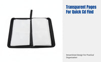 Silky Cloth CD Case, Large Storage Organizer, Dustproof Portable Wallet, Multi-Color, For Car & Home