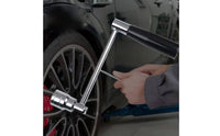 Wheel Wrench with Socket Adapters Labor-Saving Lug Wrench Nut Remover with Storage Case Extended Tire Changing Tool for Vehicle Owners, Garage