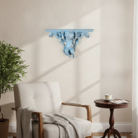 Cherub Wall Shelf Ornate Shelf with Cherub Bracket Carved Wall Bracket Vintage-Inspired Decor Sculptural for Homeowners
