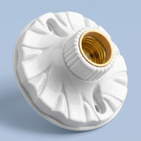 E27 Bulb Base for Ceiling Lighting and Garage Lighting, Heat Resistant Ceramic Lamp Fitting, Orange E27 Lamp Holder, Rated 100V-240V E27 Lamp