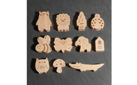 Wooden Animal Stacking Toy Beech Wood Animal Stacking Blocks Wooden Balance Toy Base Tray Children's Plaything