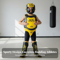 Young Fighting Gear Thickened Padding Kids Boxing Shielded Set Shock Absorbing Full Body Boxing Protection Set for Preschoolers, Exercise, Gym