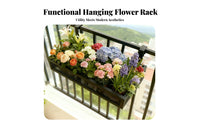 Space-Saving Hanging Planter Basket Easy Installation Hanging Railing Basket Adjustable fasteners Balcony Rack Anti-Rust for Apartment Dwellers, Gardeners, Homeowners, window framesill, window frame, Fence, Porch