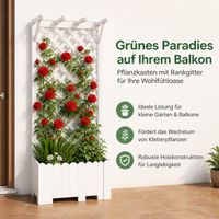 Trellis for Climbing Plants, Synthetic Material Trellis, Perfect for Garden and Balcony, Robust Planter Box