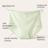 Underwear Women High Waisted Knickers with Silk Gusset, Breathable Maternity for Ladies, Soft Comfort
