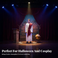 3 Pieces Full-Length Design Biblical Robe Set Long-Sleeved Biblical Robe and Headpiece Set Oversized Scarf Religious Outfit Comfortable Fit for Adults, Cosplayers, Church Members, Halloween, Stage Performance, Nativity Plays