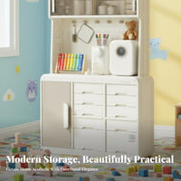 Large Capacity Feeding Station Hutch Multi-Functional Baby Organizer Space Saving Nursery Furniture Versatile for New Parents, Caregivers, Bedroom, Living Room, Closet
