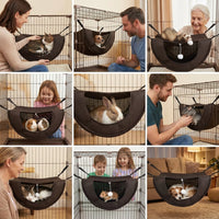 Cat Cage Hammock with Breathable Mesh material, Hanging Indoor Bed and Swing for Hammock Hanging Cat Cage Accessory