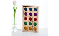 Gem Blocks with Tray Sensory Gem Cubes Stacking Toy for Young Children, Light Table, Classroom