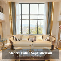 3 Pieces 3-Piece Seating Group Modern Italian design Upholstered Sofa Group Luxurious Design Couch Combination for Renters, Living Room, Villa, estate