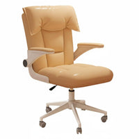 Upholstered Study Chair Contemporary Tub Chair Padded Seat Armrest Upholstered Cushion Wooden Frame Minimalist Style Suitable for Home Office Bedroom Reading Nook Living Room