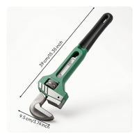 Quick-Style Adjustable Straight Pipe Wrench Heavy-Duty Pipe Wrench with Serrated Gripping Surfaces Industrial Tool Sturdy for Homeowners