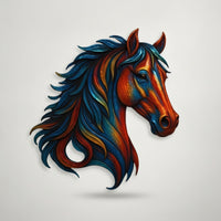 Horse Head Metal Wall Decor Layered Horse Head Wall Art Lightweight for Patio
