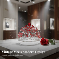 Pageant Regal Tiara Quality Alloy Rhinestone Regal Headpiece Luxury Design Bridal Tiara for Brides, Prom Goers, Beauty Pageants, Quinceanera