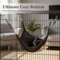 Adjustable Breathable Cat Hammock Bed for Cages - Washable Pet Hanging Nest for All Seasons