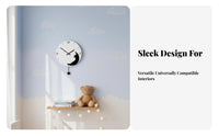 Swinging Tail Cat Clock Decorative Cat Pendulum Clock Creative Design Precise Timekeeping for Children, Children's Room, Bedroom