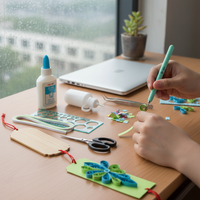24 Solar Terms Quilling Paper Art Kit Wooden Bookmark for Students and Teachers