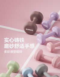 哑铃女士健身家用器材实心铸铁男士小哑铃青少年专用哑铃2kg一对 天空蓝5KG*2【专业训练】专业女士/男士初阶