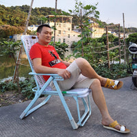 躺椅折叠午休午睡塑料沙滩椅家用阳台成人便携沙发懒人休闲靠椅子