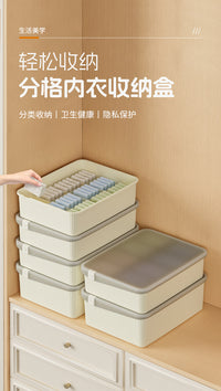 内衣收纳盒袜子内裤收纳抽屉式分格大容量家用宿舍神器分格收纳箱