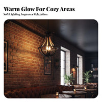 Rope Chandelier Retro Design Rope Pendant Light Materials Rustic Industrial Hanging Lamp for Dining Room, Restaurant, Kitchen Island