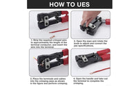 cables Lug Crimping Tool Precision Dies Heavy Duty Wire Crimping Tool AWG Standard cables Lug Crimping Tool for Electricians, Automotive