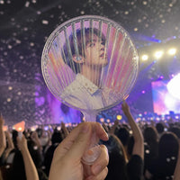 Mini Transparent/Black Hand Fan for DIY Idol Support