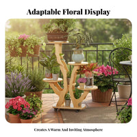 Nordic design Multi-Tiered Plant Stand Space-Saving Multi-Level Planter Shelf Large Capacity Home Furnishing adaptable Use for Homeowners, Apartment Dwellers, Decorators, Living Room, Balcony, Indoor, Bedroom