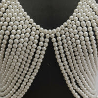 Layered Pearl Body Chain Fringe Pearl Shoulder Chain Lightweight Shoulder Harness Trendy for Photoshoots